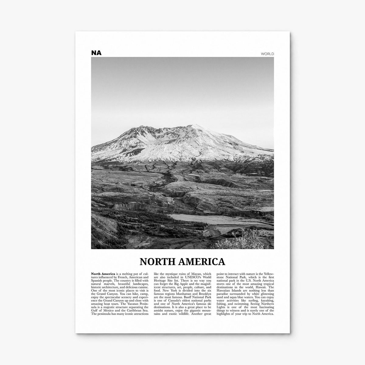 North America Newspaper Poster, print only (unframed)