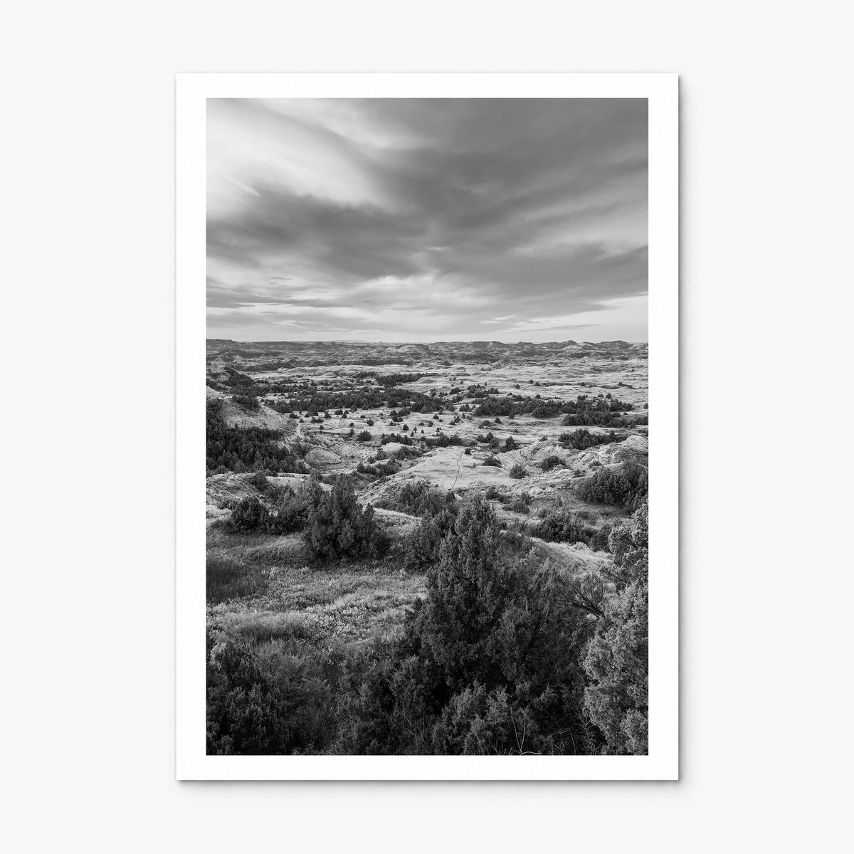 North Dakota Photo Poster, print only (unframed), white border