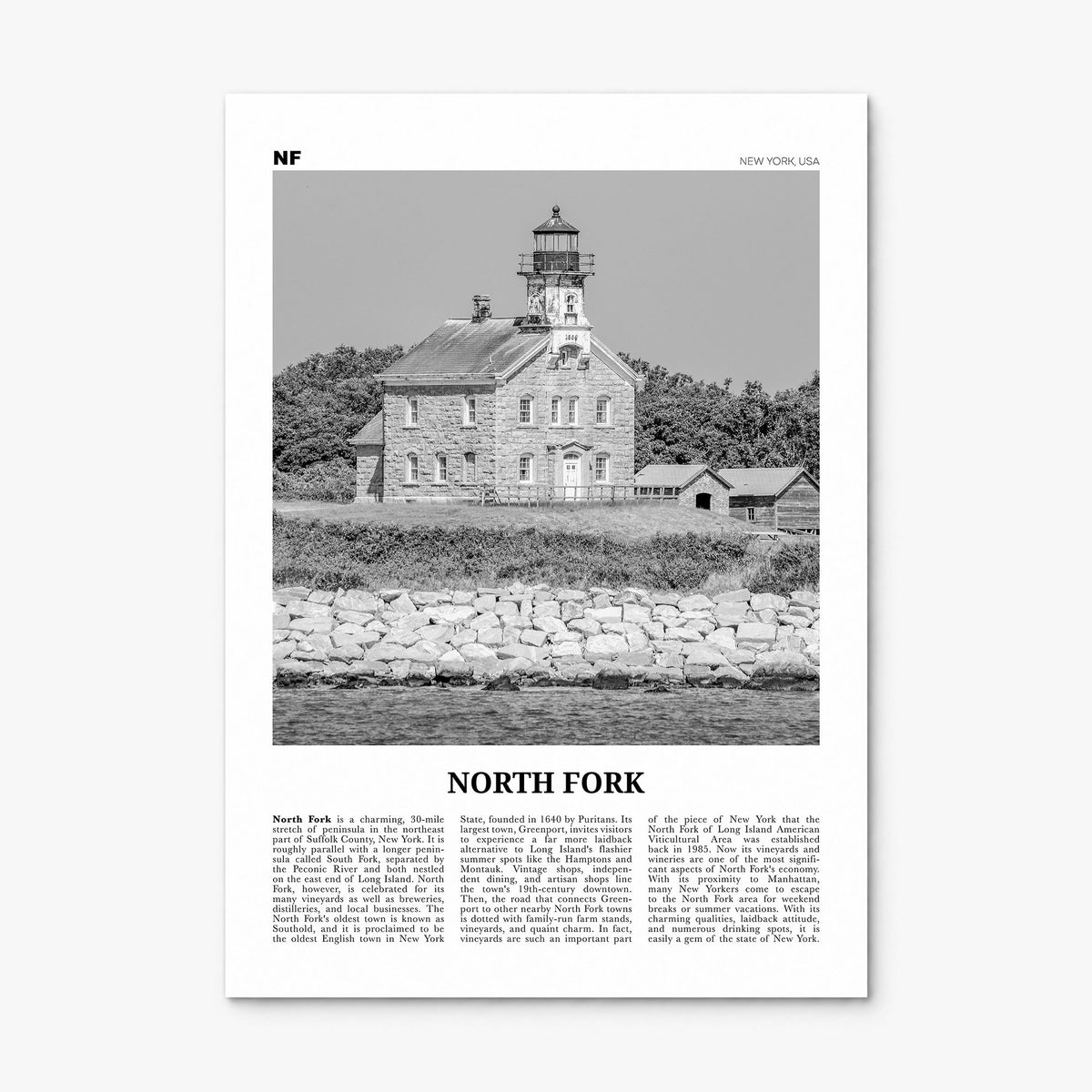 North Fork Newspaper Poster, print only (unframed)