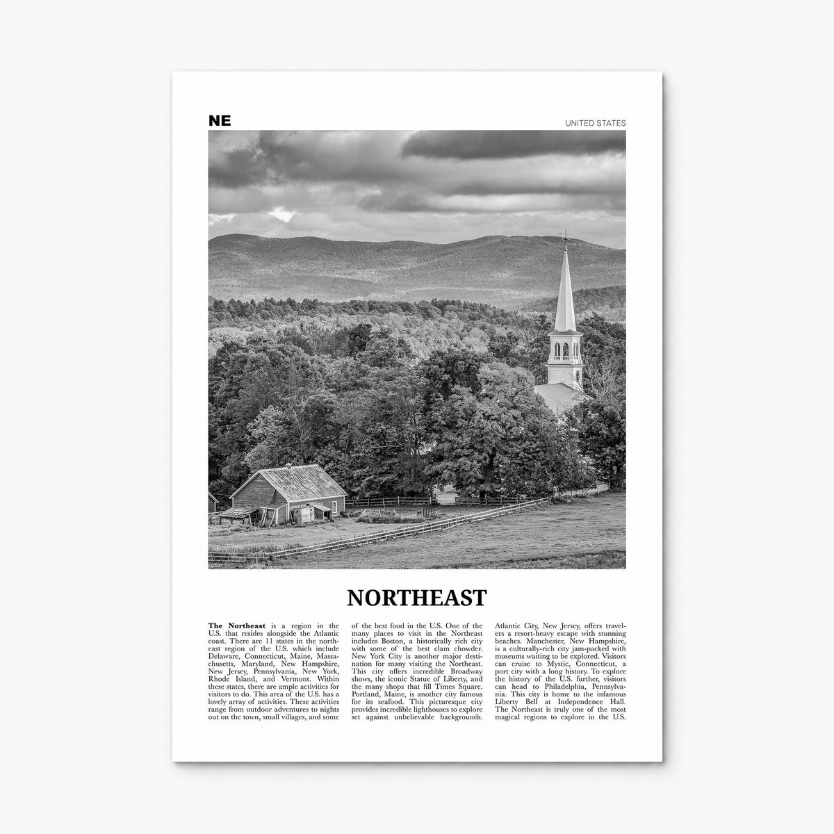 Northeast Newspaper Poster, print only (unframed)