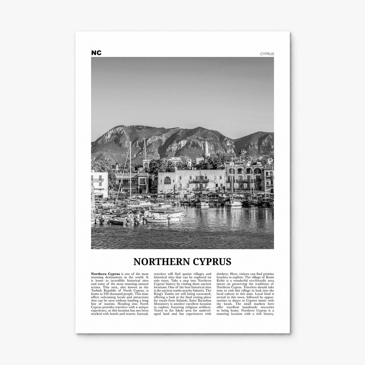 Northern Cyprus Newspaper Poster, print only (unframed)