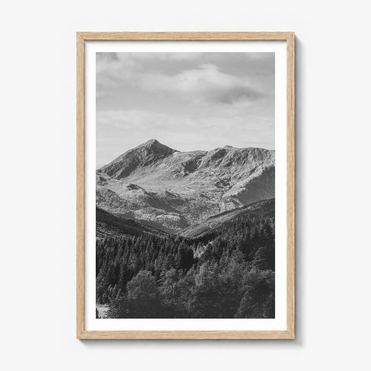 Norway Photo No 2 Poster in a natural wood frame, white border