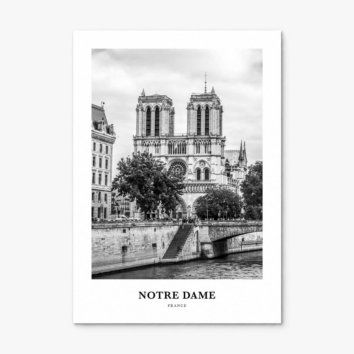 Notre Dame, France Classic Poster, print only (unframed)