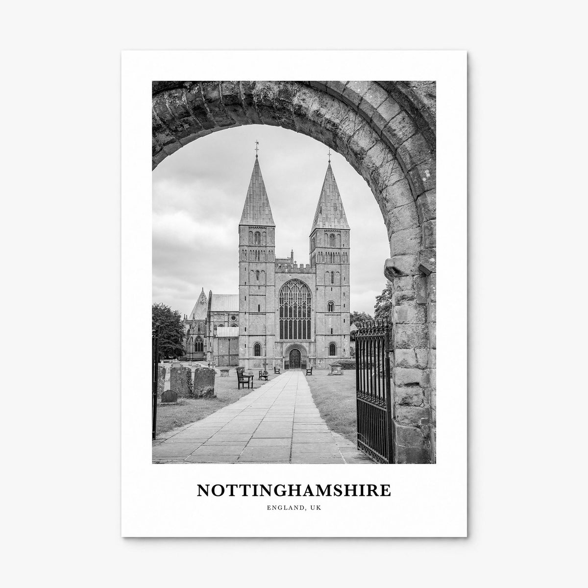 Nottinghamshire Classic Poster, print only (unframed)