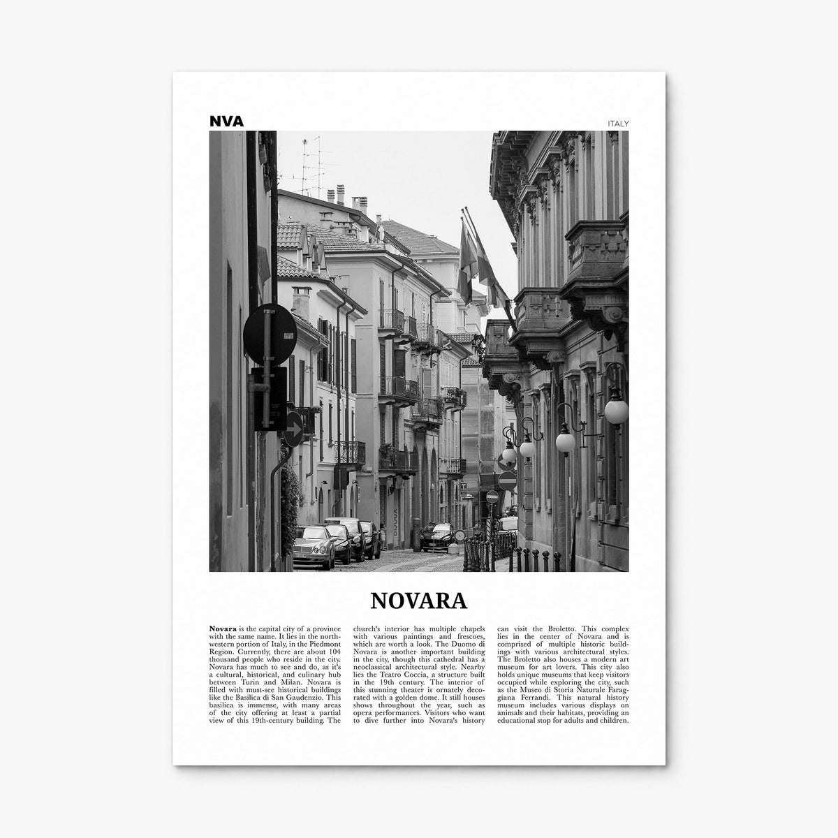 Novara Newspaper Poster, print only (unframed)