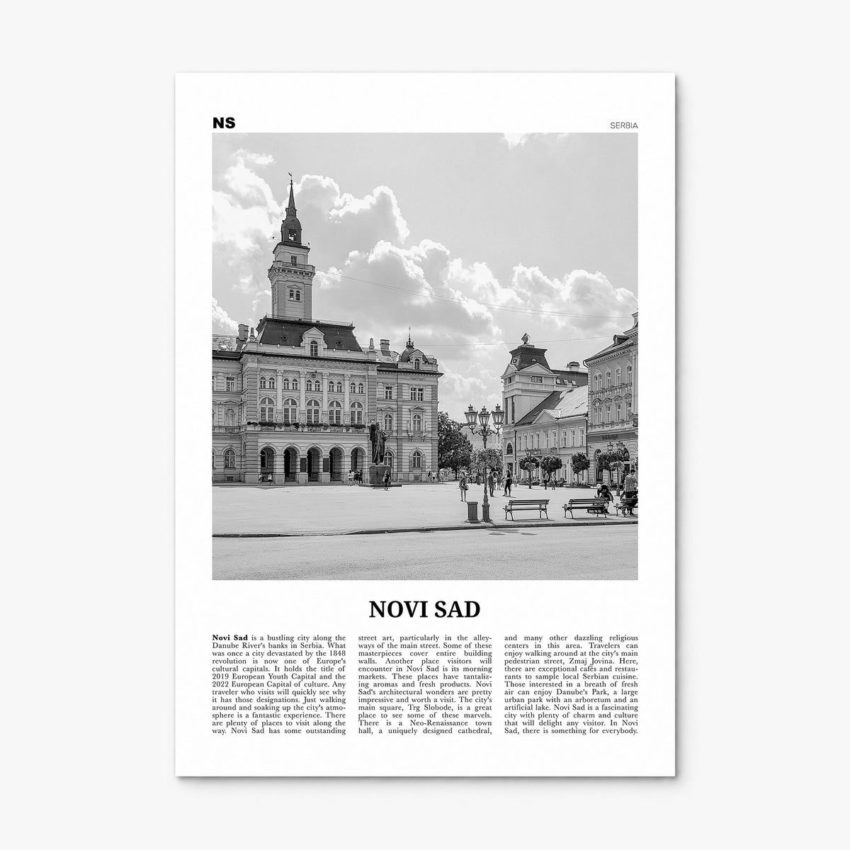 Novi Sad Newspaper Poster, print only (unframed)