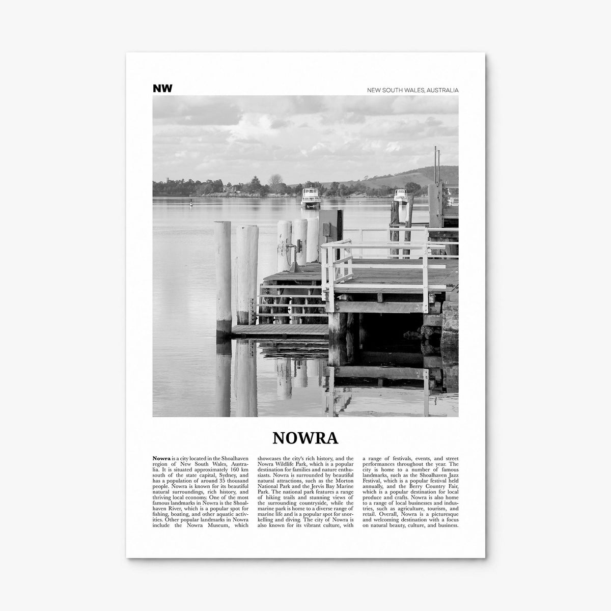 Nowra Newspaper Poster, print only (unframed)