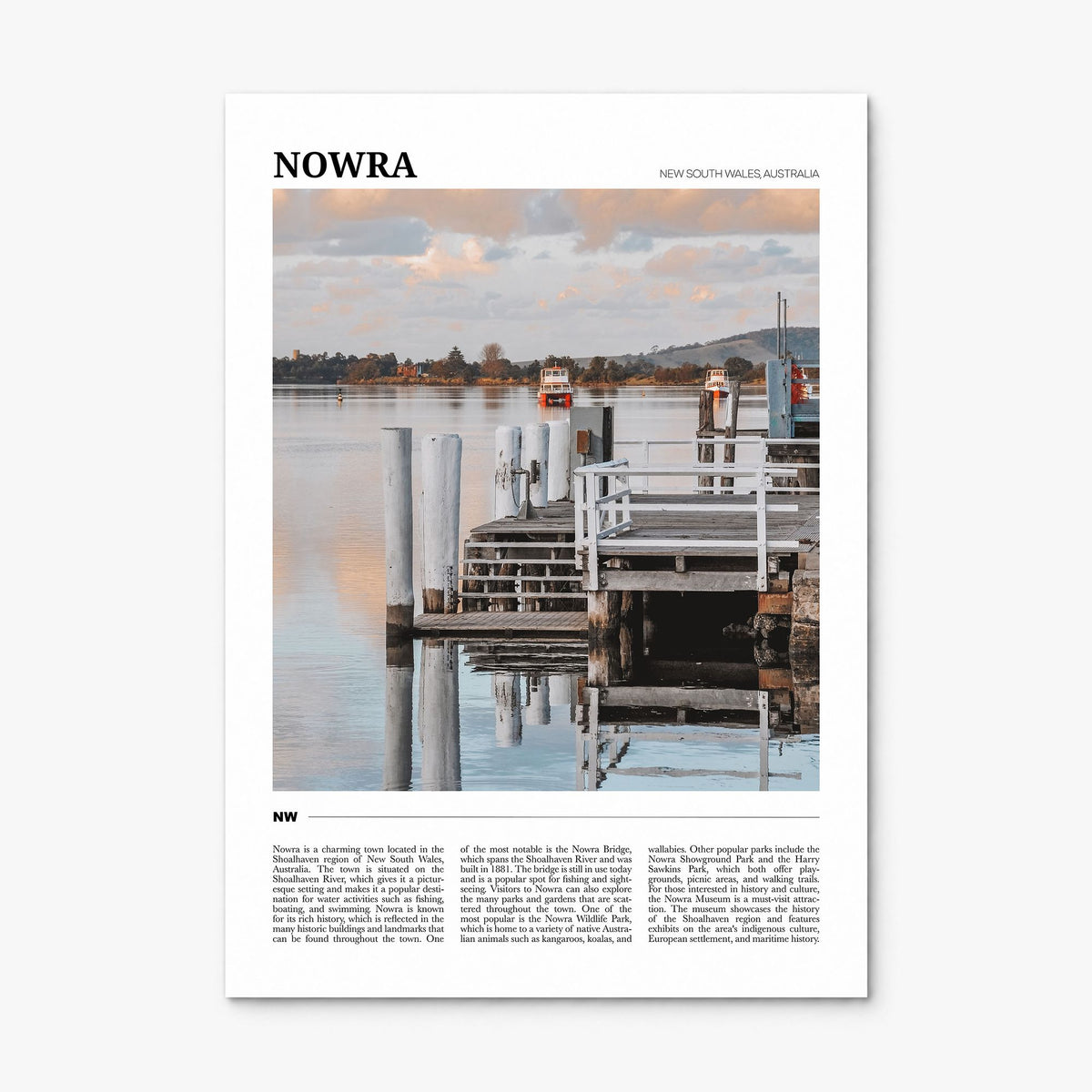 Nowra Travel Poster, print only (unframed)