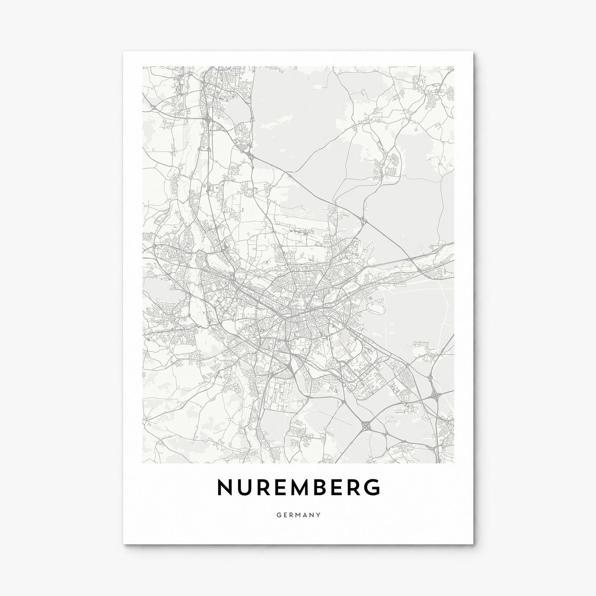 Nuremberg Map Poster, print only (unframed)