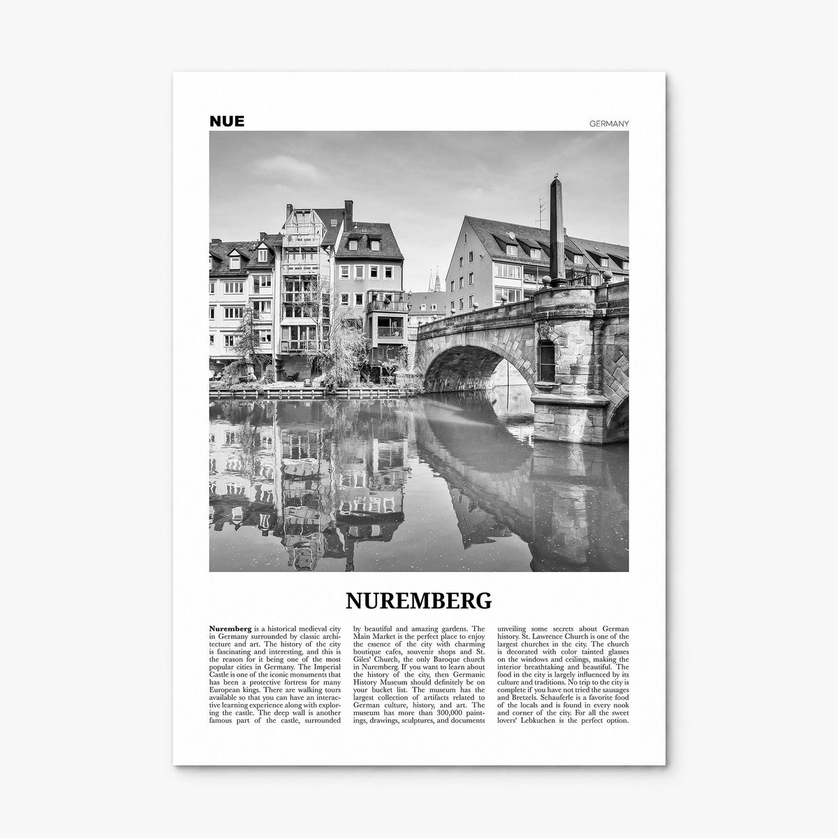 Nuremberg Newspaper Poster, print only (unframed)