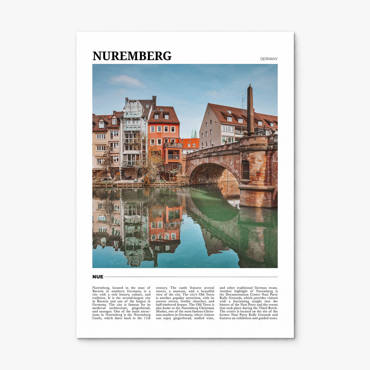Nuremberg Travel Poster, print only (unframed)