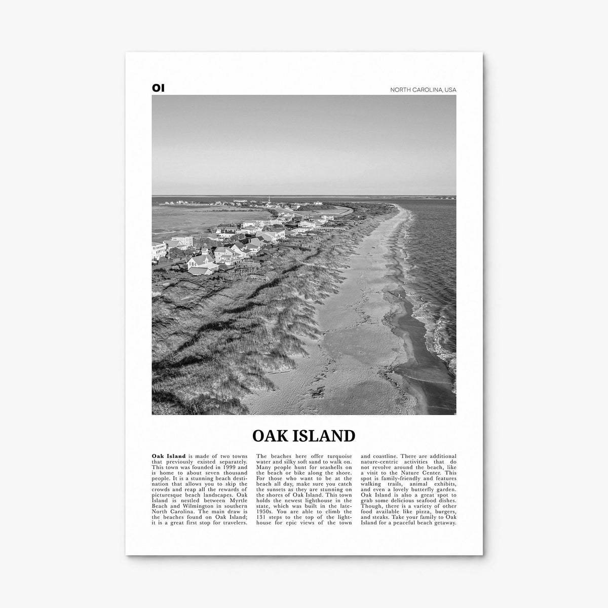 Oak Island Newspaper Poster, print only (unframed)