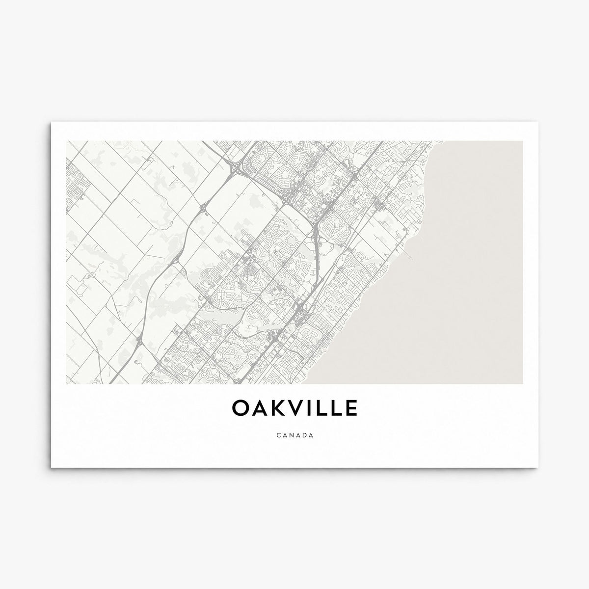 Oakville Map Poster, print only (unframed)