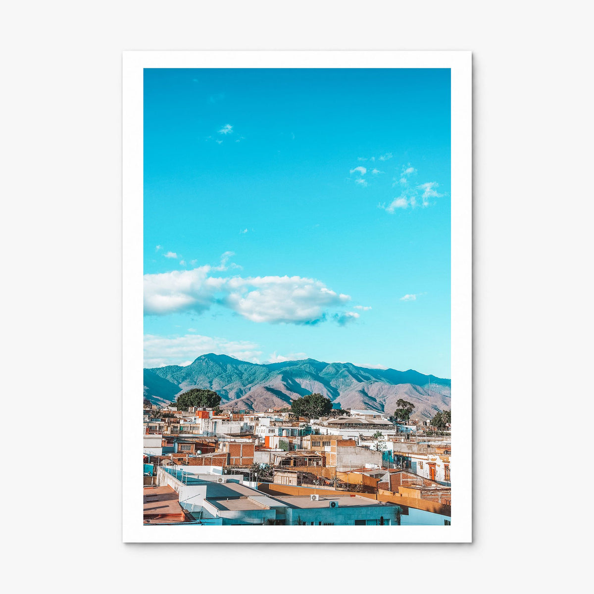 Oaxaca de Juárez Photo Poster, print only (unframed), white border