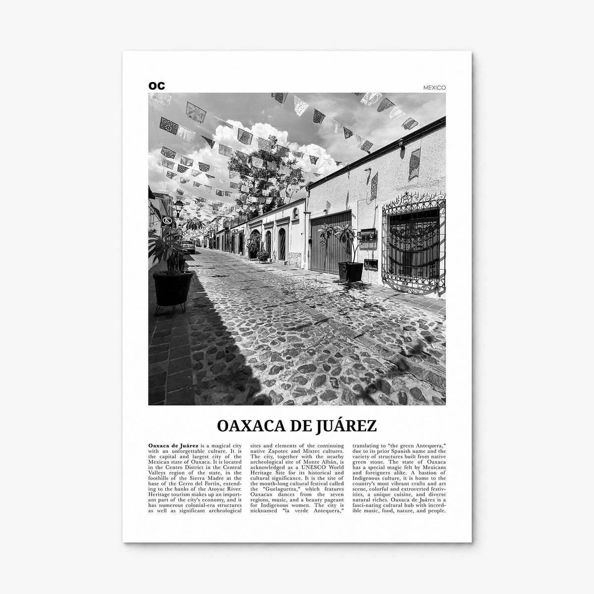 Oaxaca de Juárez Newspaper Poster, print only (unframed)