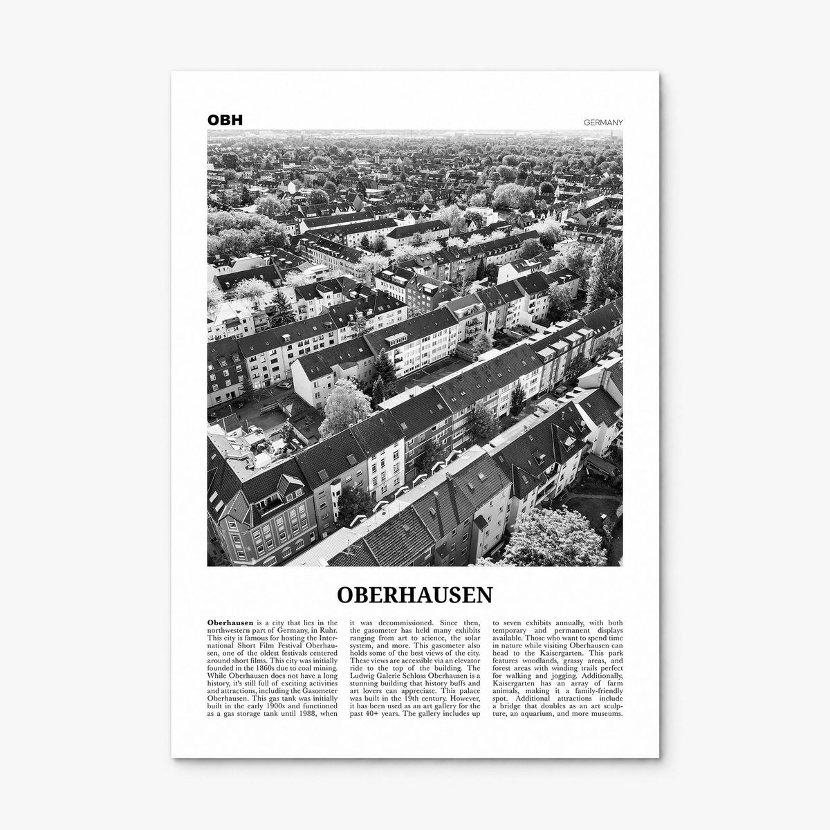 Oberhausen Newspaper Poster, print only (unframed)