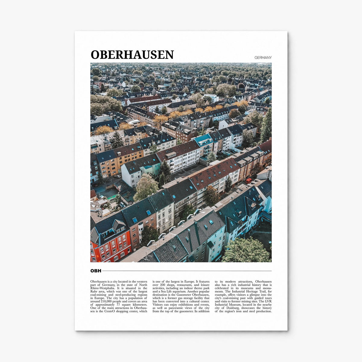 Oberhausen Travel Poster, print only (unframed)