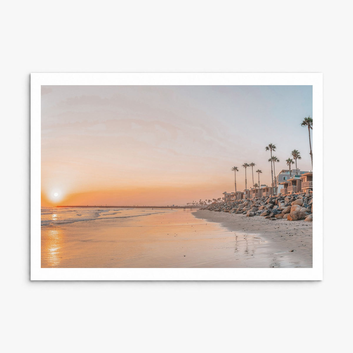 Oceanside Photo Poster, print only (unframed), white border