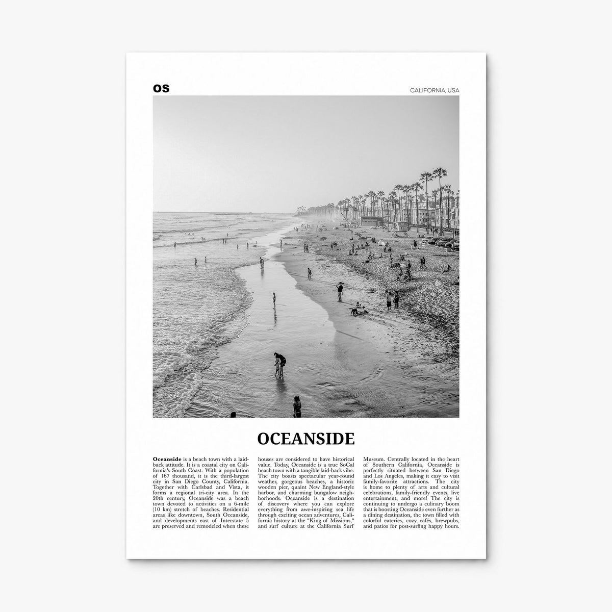 Oceanside Newspaper No 2 Poster, print only (unframed)