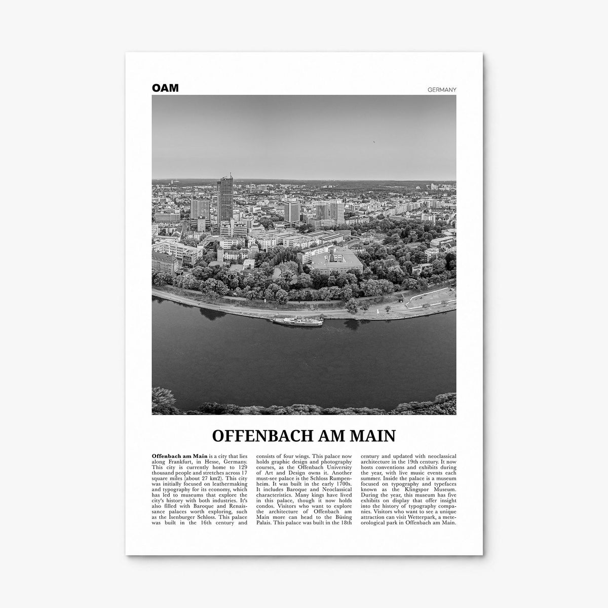 Offenbach am Main Newspaper Poster, print only (unframed)