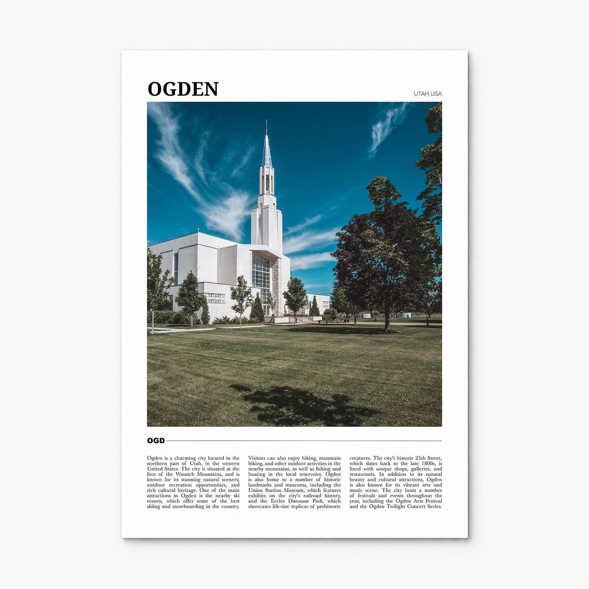 Ogden Travel Poster, print only (unframed)