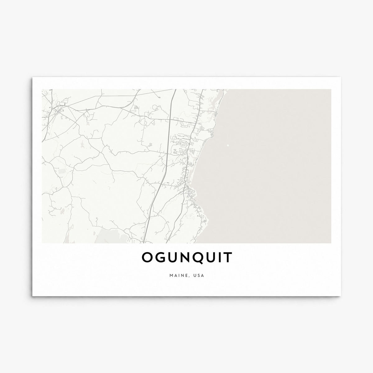 Ogunquit Map Poster, print only (unframed)