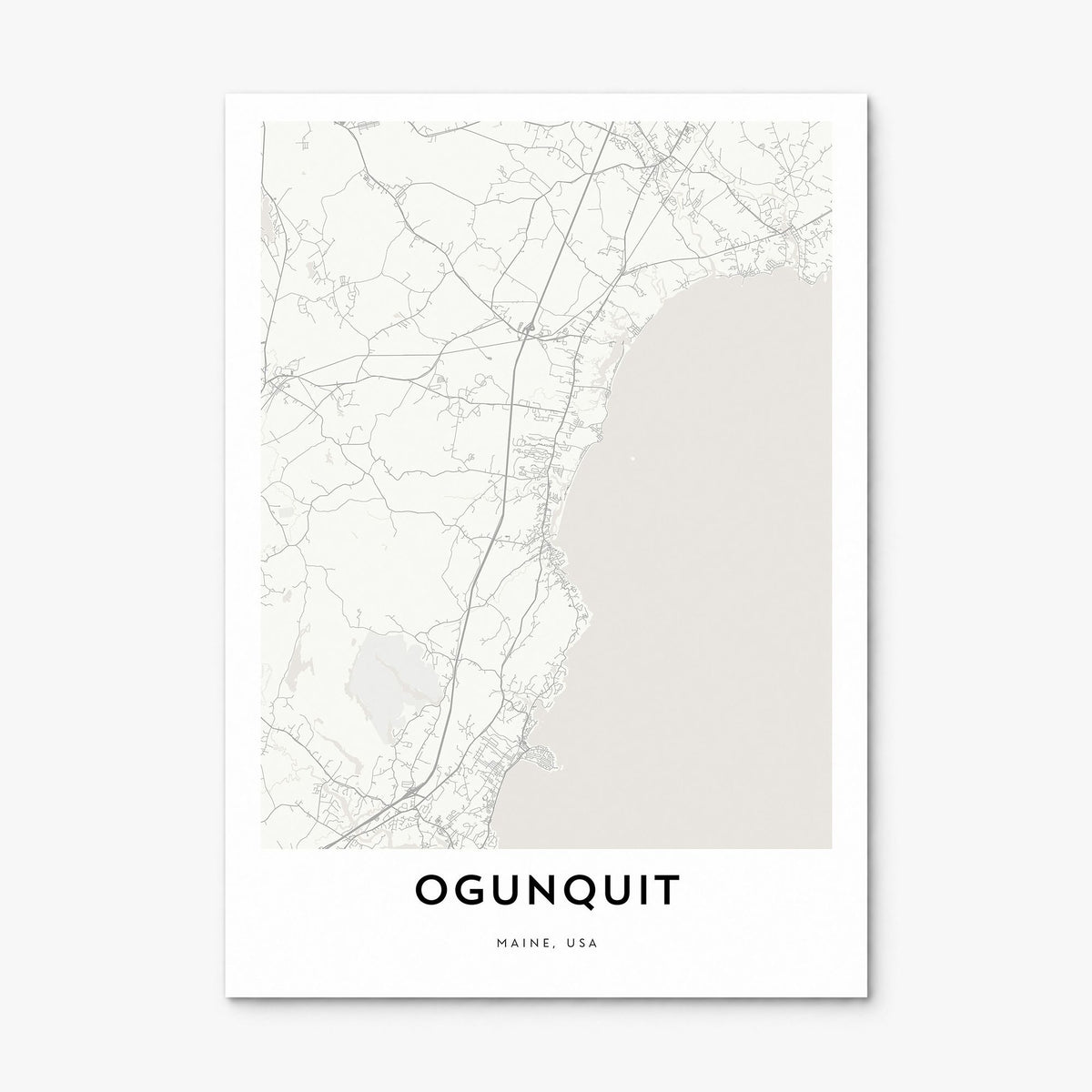 Ogunquit Map Poster, print only (unframed)