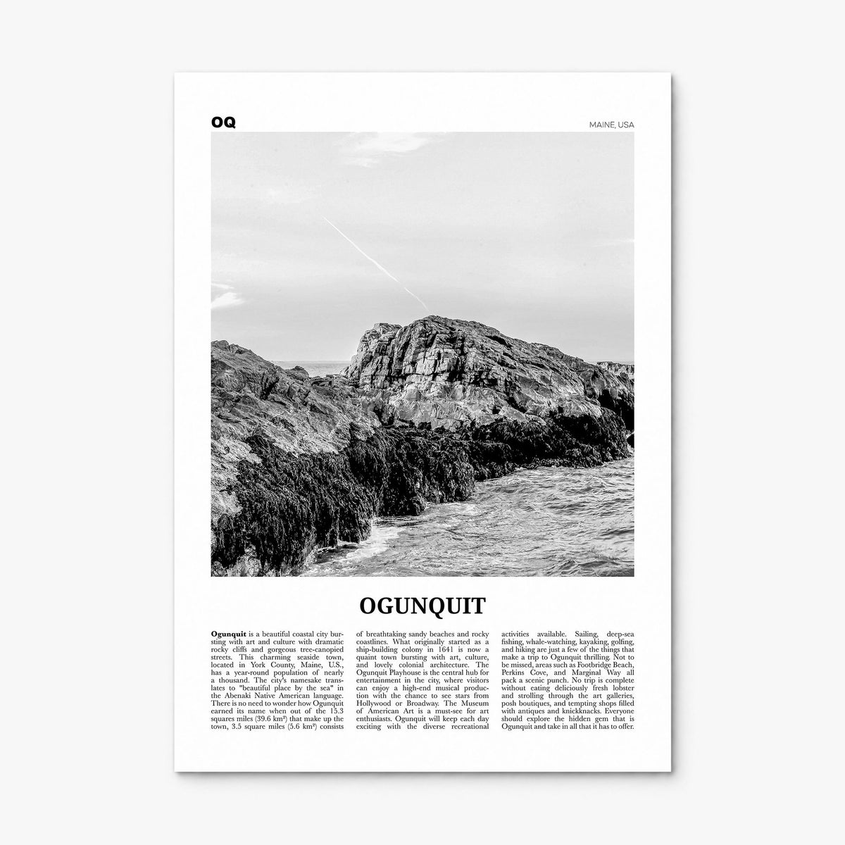 Ogunquit Newspaper Poster, print only (unframed)