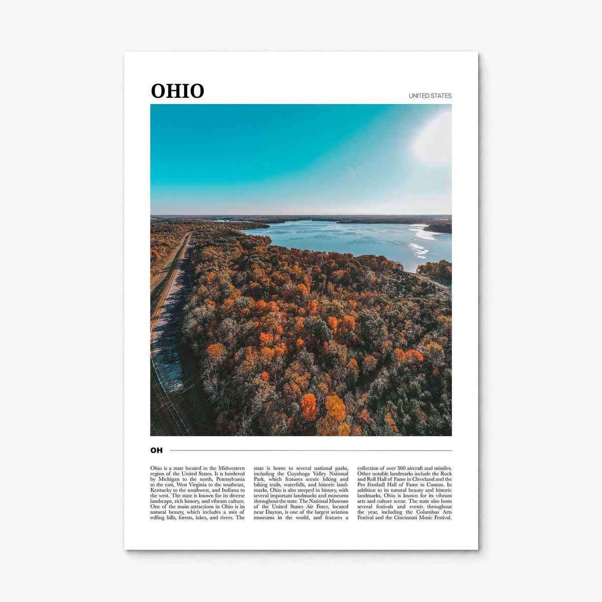 Ohio Travel Poster, print only (unframed)