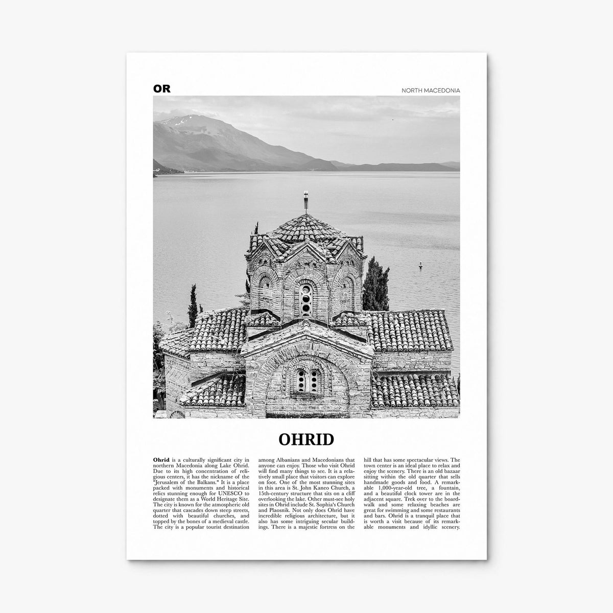 Ohrid Newspaper Poster, print only (unframed)