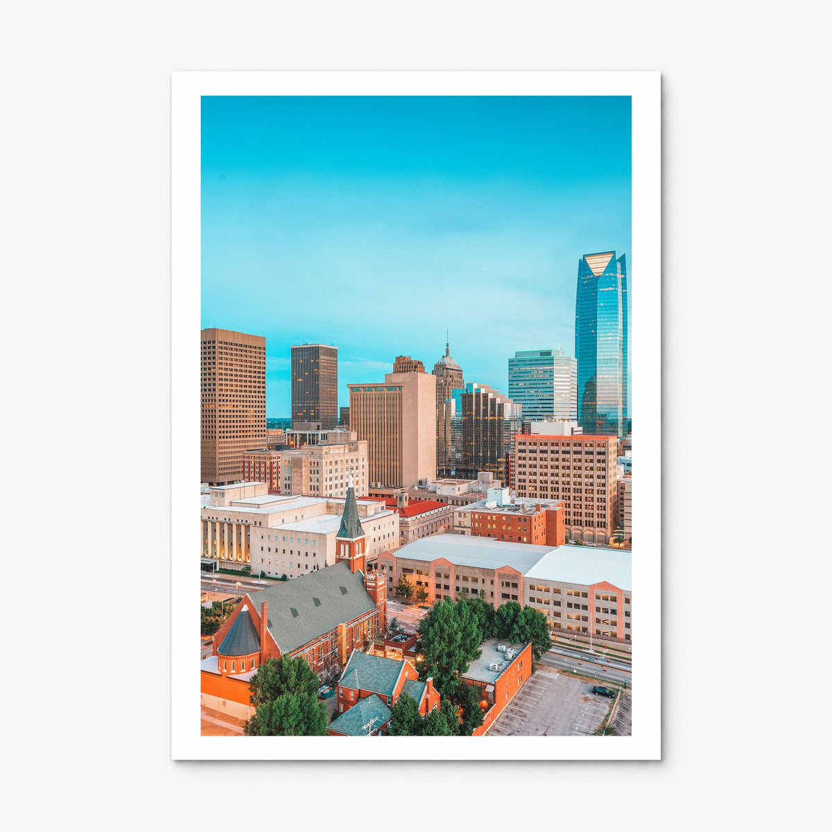 Oklahoma City Photo No 1 Poster, print only (unframed), white border