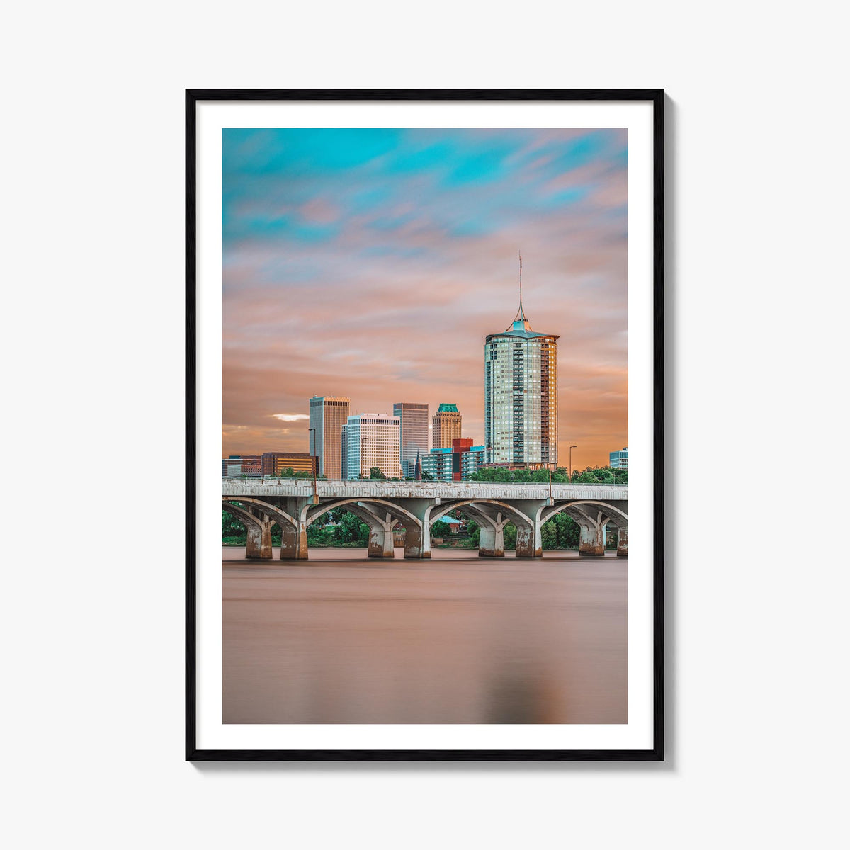 Oklahoma no. 2 colorful photo poster of United States – vertical wall art, unframed print shown in interior mockup