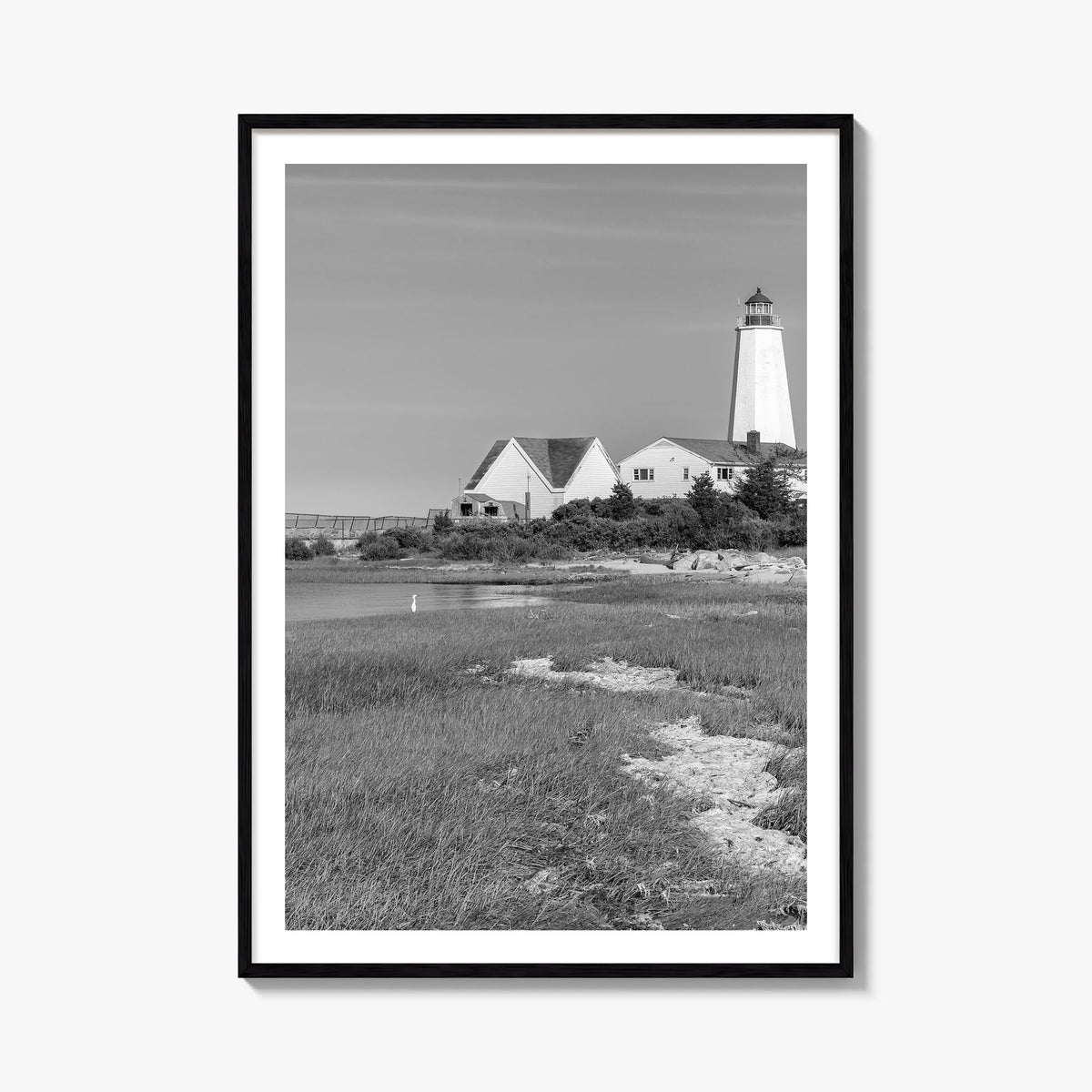 Old Saybrook black & white photo poster of Connecticut, USA – vertical wall art, unframed print shown in interior mockup