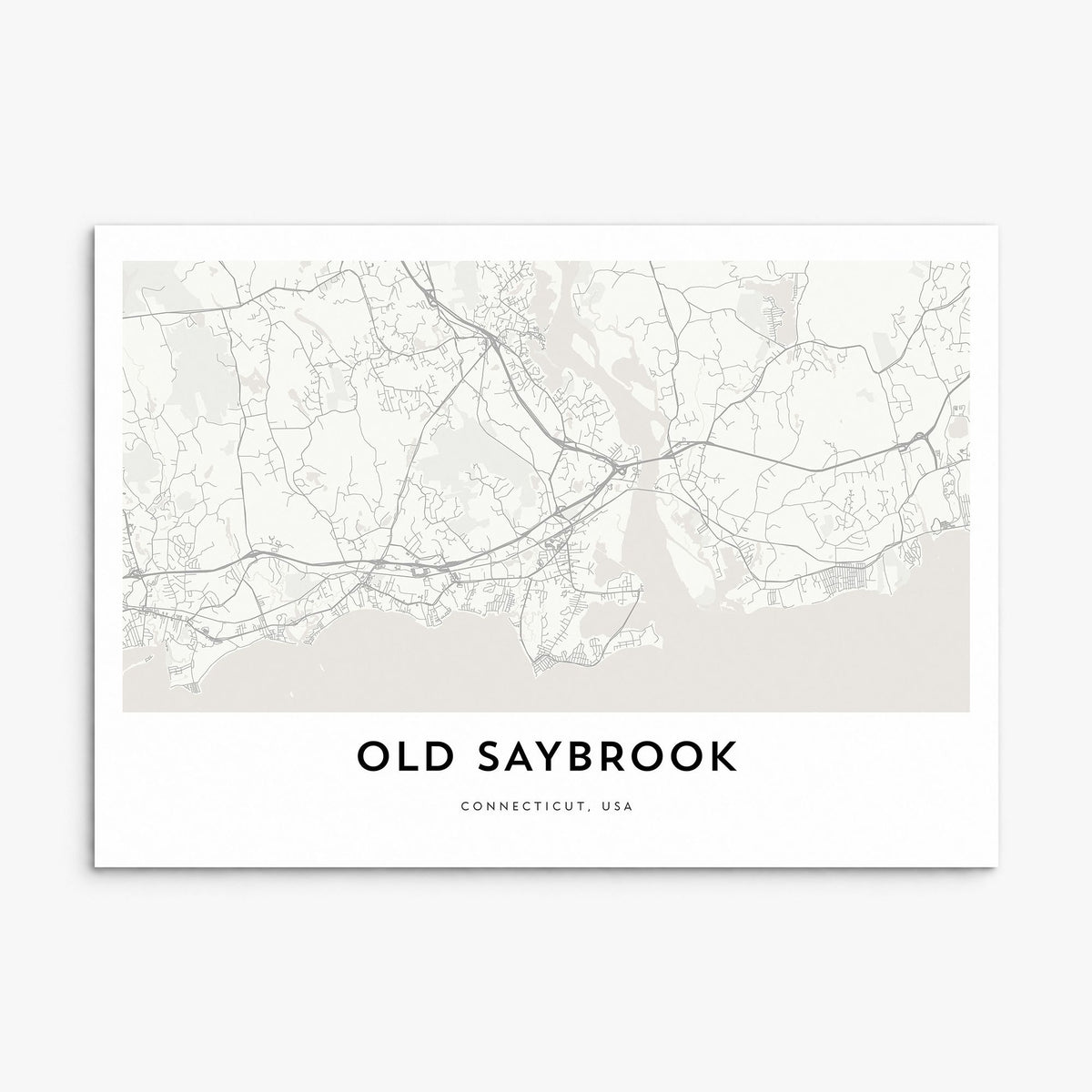 Old Saybrook Map Poster, print only (unframed)