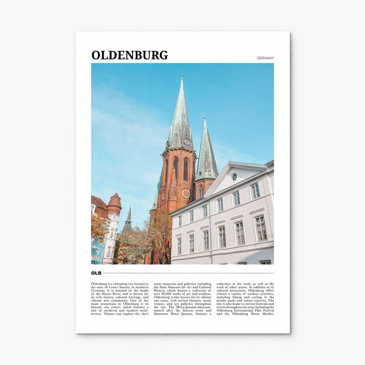 Oldenburg Travel Poster, print only (unframed)