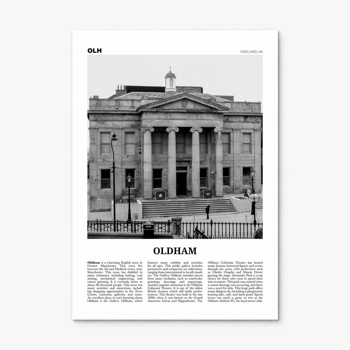 Oldham Newspaper Poster, print only (unframed)