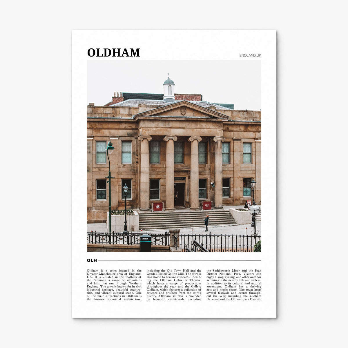 Oldham Travel Poster, print only (unframed)
