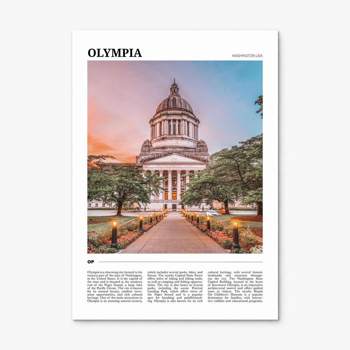 Olympia Travel Poster, print only (unframed)