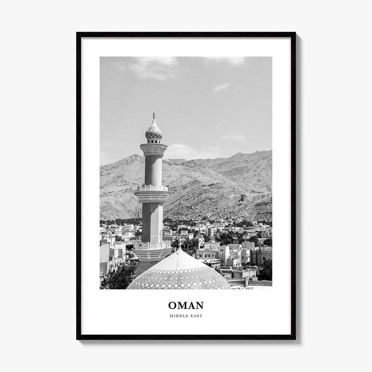 Oman Classic Poster, framed poster mockup