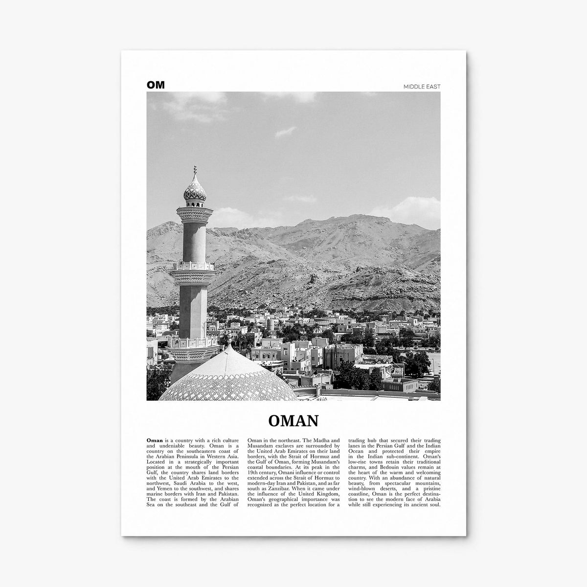 Oman Newspaper Poster, print only (unframed)