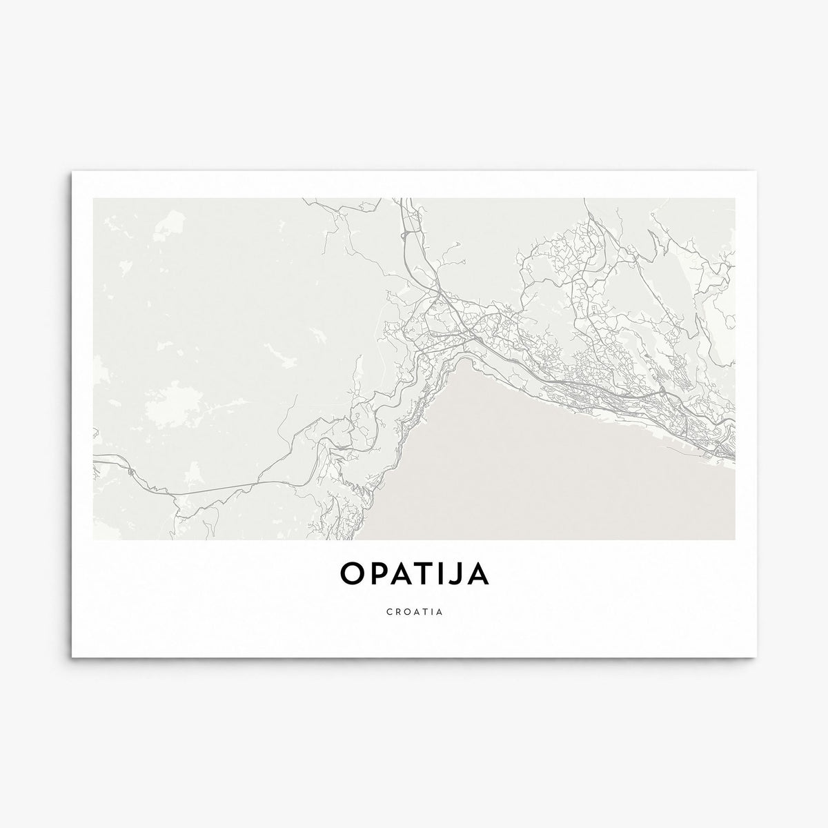 Opatija Map Poster, print only (unframed)