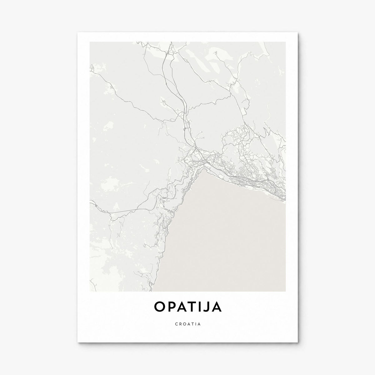 Opatija Map Poster, print only (unframed)
