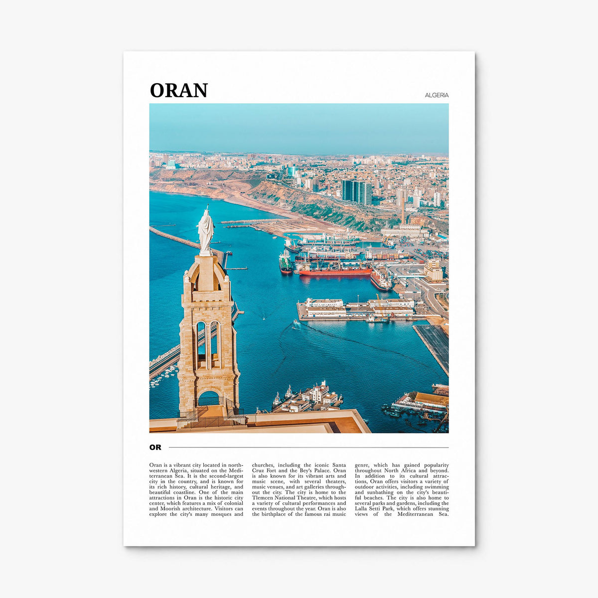 Oran Travel Poster, print only (unframed)