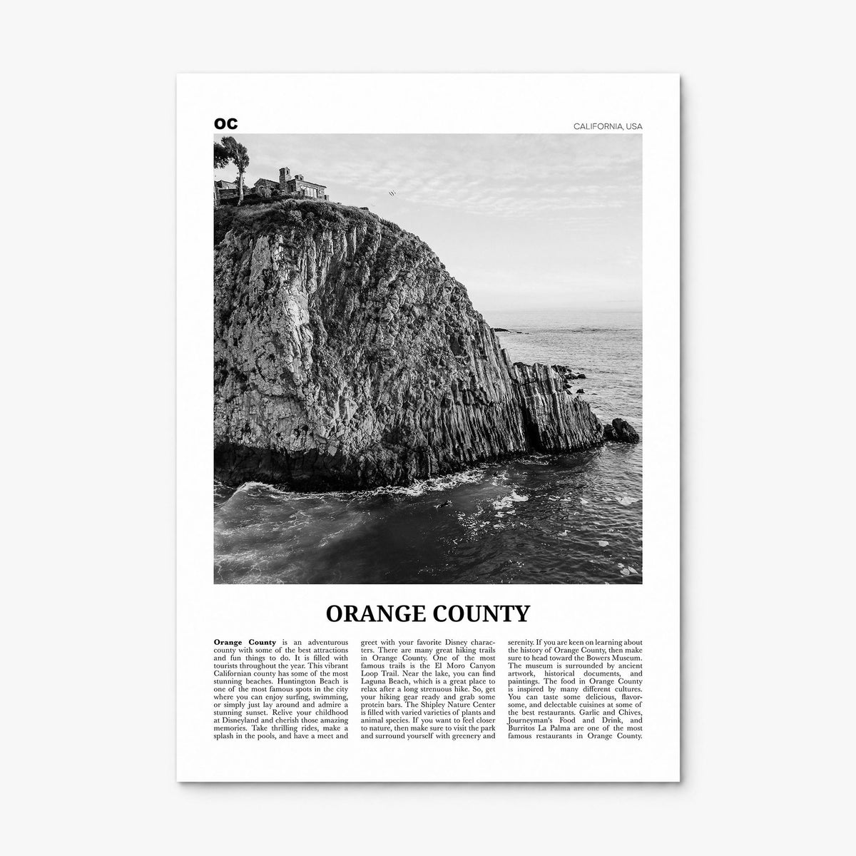 Orange County Newspaper No 2 Poster, print only (unframed)