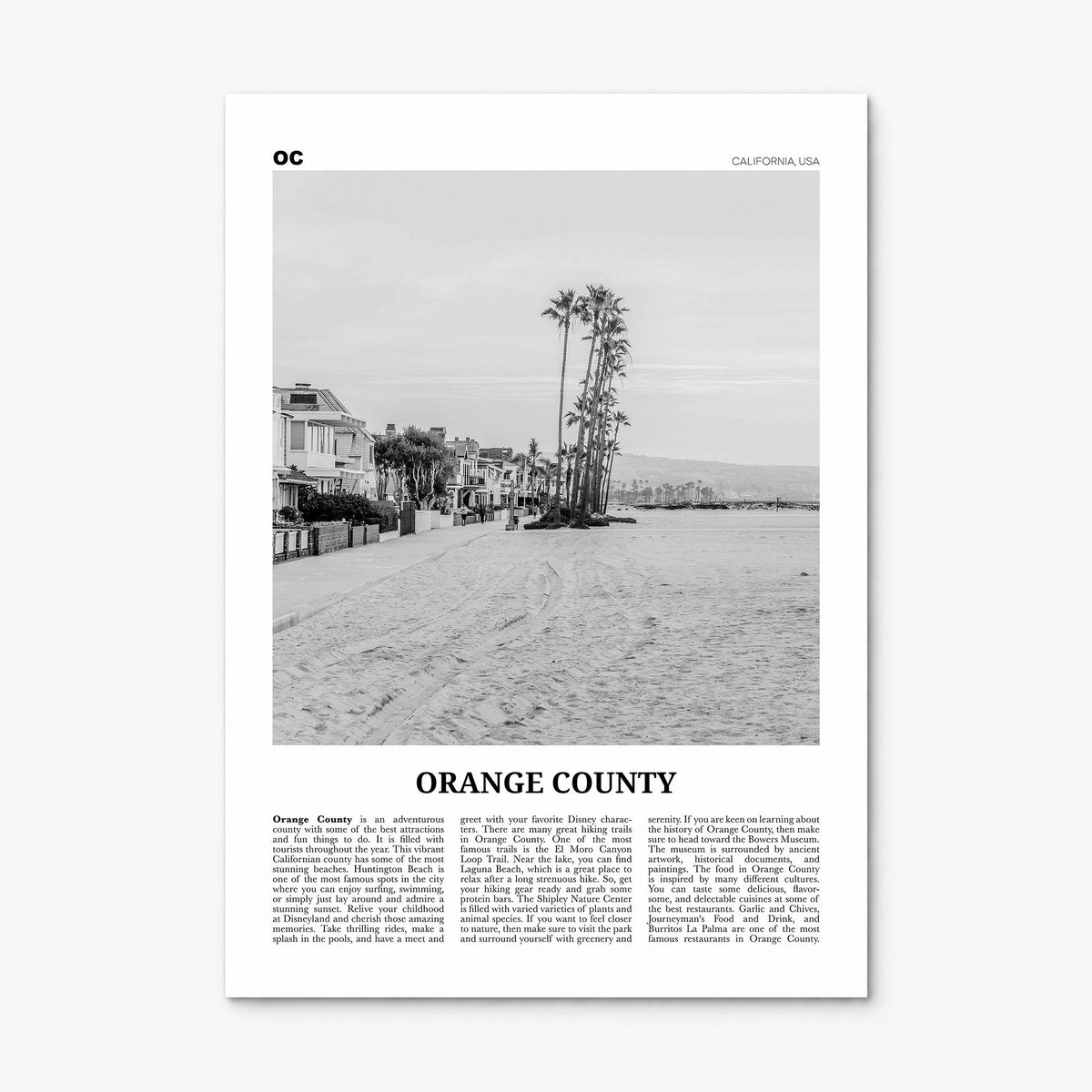 Orange County Newspaper No 4 Poster, print only (unframed)