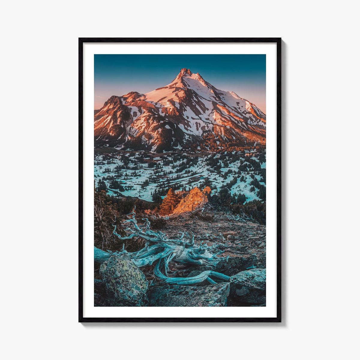 Oregon no. 1 colorful photo poster of United States – vertical wall art, unframed print shown in interior mockup
