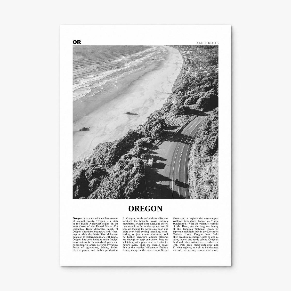Oregon Newspaper No 3 Poster, print only (unframed)