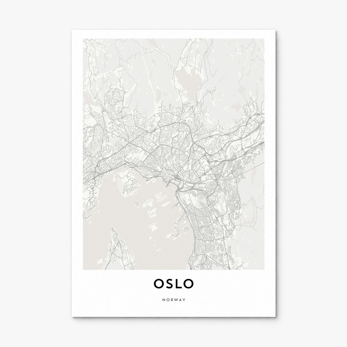 Oslo Map Poster, print only (unframed)