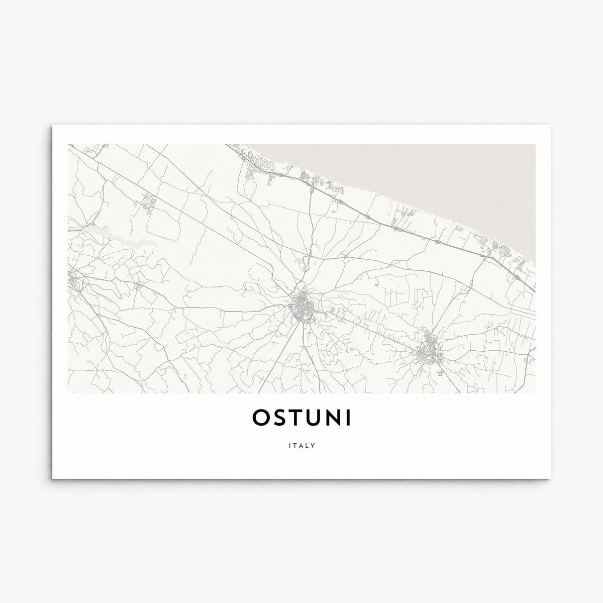 Ostuni Map Poster, print only (unframed)