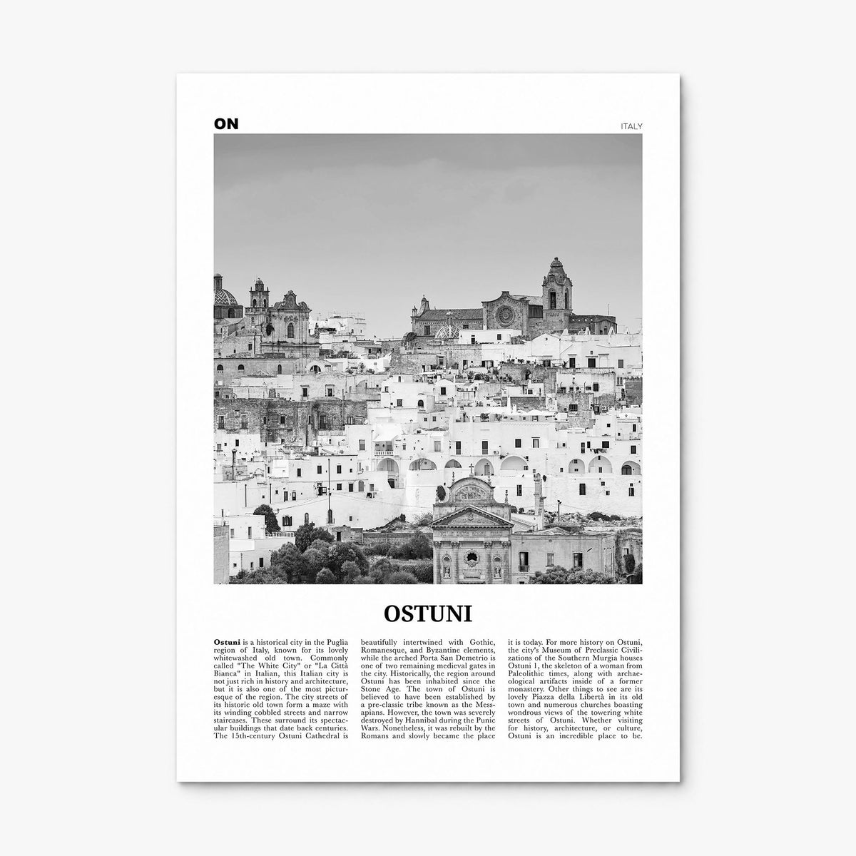 Ostuni Newspaper Poster, print only (unframed)